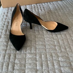 Sole society black suede heels